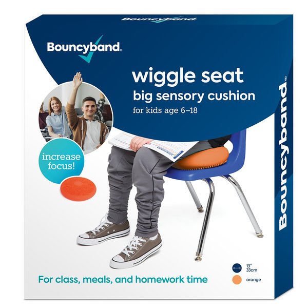 Bouncybands Big Wiggle Seat Sensory Cushion, Orange WS33OR